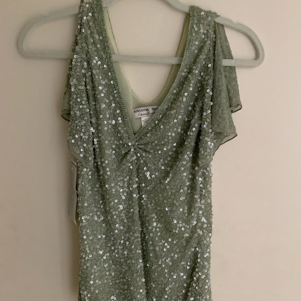 Vintage evening top. Dead stock. Sage green, perfect condition